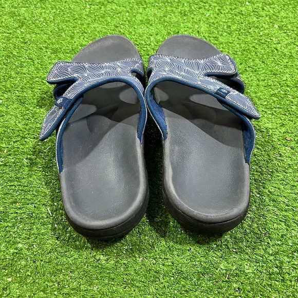Spenco Kholo Wave Slide Therapeutic Sandals Womens Size 8 B Blue Slip-On Comfort - Picture 2 of 4
